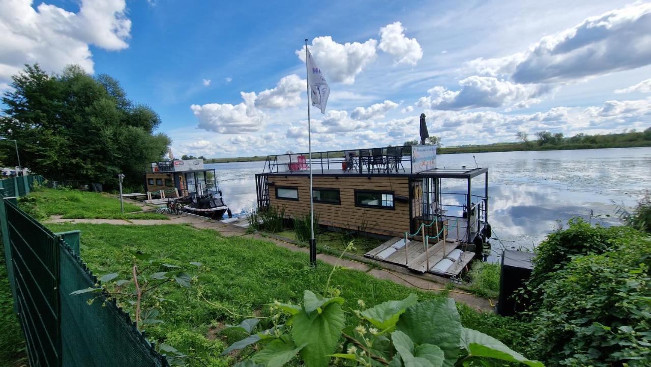 Готель Hausboote Unteres Odertal Hausboot Kranich Шведт Екстер'єр фото
